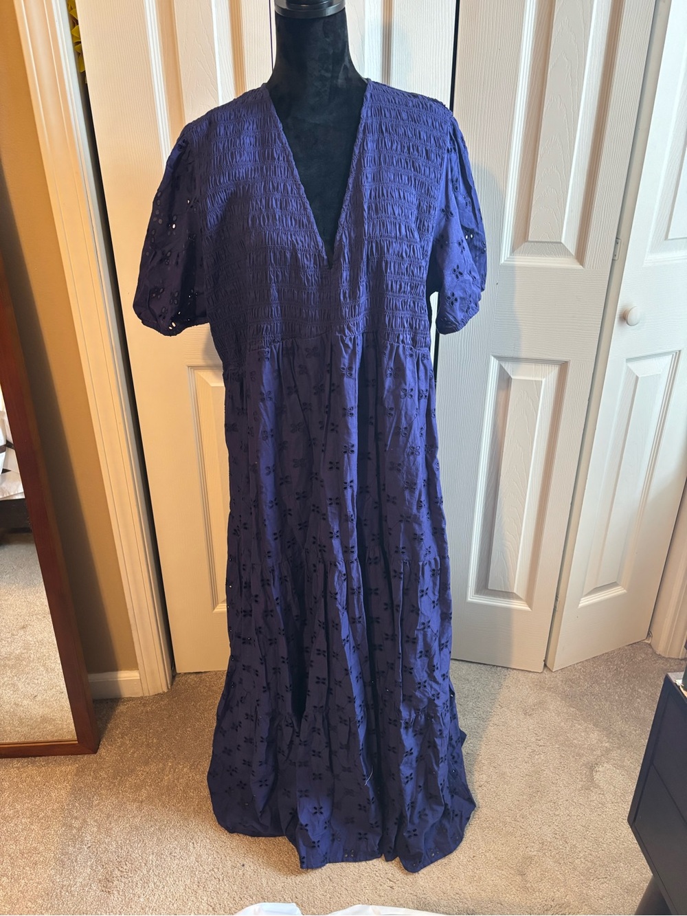 NWT Long Tall Sally Deep Indigo Eyelet Maxi Dress